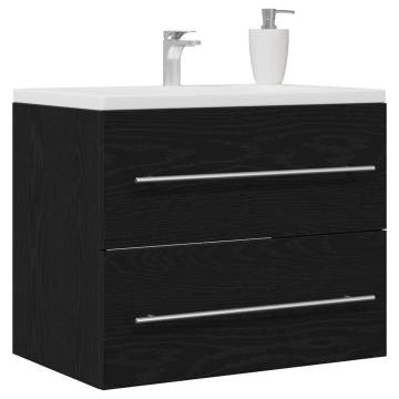 Elegant Bathroom Sink Cabinet in Black Oak - 60x38.5 cm