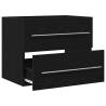 Elegant Bathroom Sink Cabinet in Black Oak - 60x38.5 cm