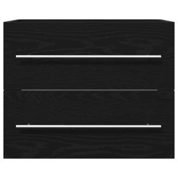 Elegant Bathroom Sink Cabinet in Black Oak - 60x38.5 cm