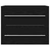 Elegant Bathroom Sink Cabinet in Black Oak - 60x38.5 cm