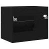 Elegant Bathroom Sink Cabinet in Black Oak - 60x38.5 cm