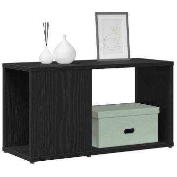 TV Cabinet Black Oak - Stylish Engineered Wood Storage Solution