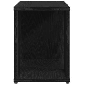 TV Cabinet Black Oak - Stylish Engineered Wood Storage Solution