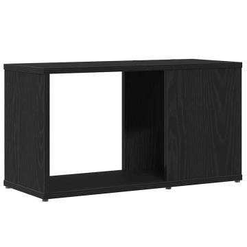 TV Cabinet Black Oak - Stylish Engineered Wood Storage Solution