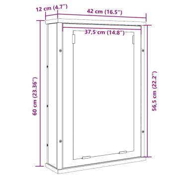 Bathroom Mirror Cabinet Old Wood 42x12x60 cm - Hipomarket UK