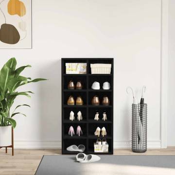 Black Oak Shoe Rack - Stylish Storage Solution | HipoMarket