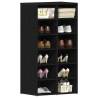 Black Oak Shoe Rack - Stylish Storage Solution | HipoMarket