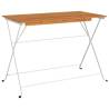 Folding Bistro Table - Solid Acacia & Steel - 100x54x71 cm