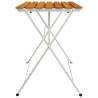 Folding Bistro Table - Solid Acacia & Steel - 100x54x71 cm