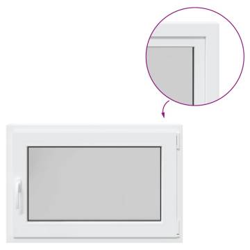 Basement Window RISOR 90x60 cm Tilt & Turn - White PVC