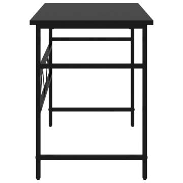 Stylish Black Computer Desk - 105x55x72 cm MDF & Metal