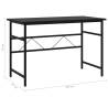 Stylish Black Computer Desk - 105x55x72 cm MDF & Metal