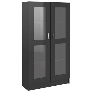 Vitrine Cabinet High Gloss Black - Stylish Storage Solution