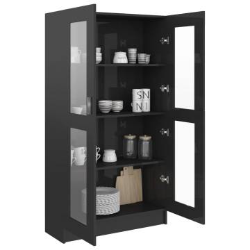 Vitrine Cabinet High Gloss Black - Stylish Storage Solution