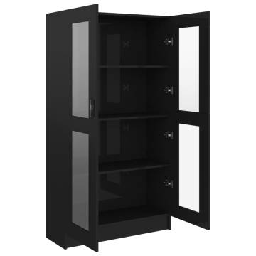 Vitrine Cabinet High Gloss Black - Stylish Storage Solution