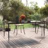 Black Garden Dining Table 200x100cm - Steel & Glass | HipoMarket