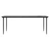 Black Garden Dining Table 200x100cm - Steel & Glass | HipoMarket