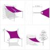 Sunshade Sail 160 gm² Triangular Sand 5x7x7 m | Durable & UV Resistan