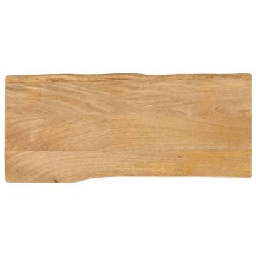 Live Edge Solid Wood Mango Table Top - 90x40x2.5 cm