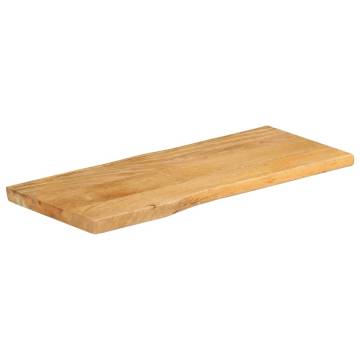 Live Edge Solid Wood Mango Table Top - 90x40x2.5 cm