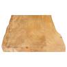 Live Edge Solid Wood Mango Table Top - 90x40x2.5 cm