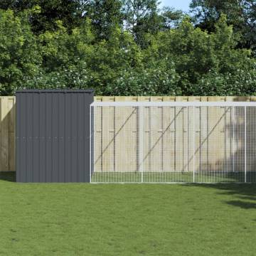 Dog House with Run - Durable Galvanised Steel | HipoMarket