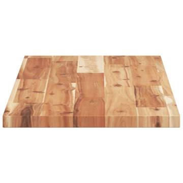 Rectangular Solid Wood Acacia Table Top - 80x30cm