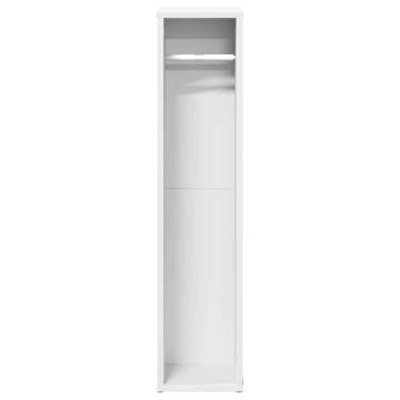 Stylish Bathroom Cabinet with Roll Holder - White, 20.5x20x90 cm