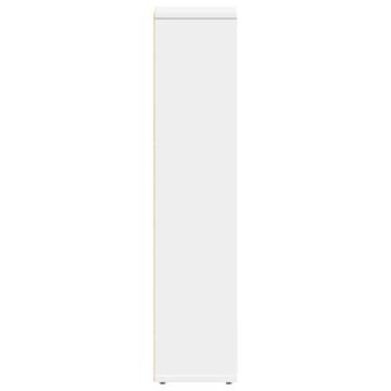 Stylish Bathroom Cabinet with Roll Holder - White, 20.5x20x90 cm