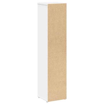 Stylish Bathroom Cabinet with Roll Holder - White, 20.5x20x90 cm