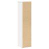 Stylish Bathroom Cabinet with Roll Holder - White, 20.5x20x90 cm