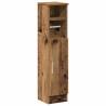 Bathroom Cabinet with Roll Holder - Old Wood 20.5x22x90 cm