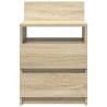 2-Piece Sonoma Oak Bedside Cabinets with 2 Drawers - 40x33x60 cm