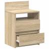 2-Piece Sonoma Oak Bedside Cabinets with 2 Drawers - 40x33x60 cm