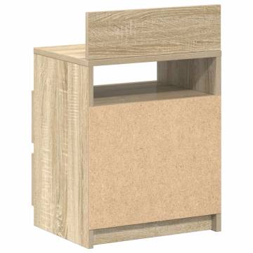 2-Piece Sonoma Oak Bedside Cabinets with 2 Drawers - 40x33x60 cm