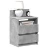 Stylish Concrete Grey Bedside Cabinets - 2 Drawers - 40x33 cm