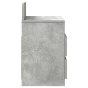 Stylish Concrete Grey Bedside Cabinets - 2 Drawers - 40x33 cm