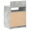 Stylish Concrete Grey Bedside Cabinets - 2 Drawers - 40x33 cm