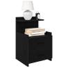  Bedside Cabinets 2 pcs with 2 Drawers Black 40x36.5x62 cm Colour black Quantity in Package 2 