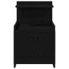 Stylish Black Bedside Cabinets - 2 Drawers, Set of 2 - 40x36.5x62 cm