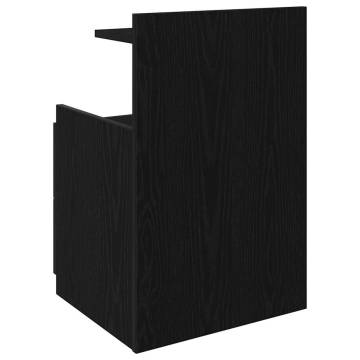 Stylish Black Bedside Cabinets - 2 Drawers, Set of 2 - 40x36.5x62 cm