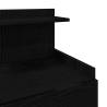 Stylish Black Bedside Cabinets - 2 Drawers, Set of 2 - 40x36.5x62 cm