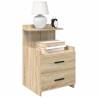 Stylish Sonoma Oak Bedside Cabinets - 2 Drawers, Set of 2