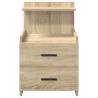 Stylish Sonoma Oak Bedside Cabinets - 2 Drawers, Set of 2