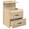 Stylish Sonoma Oak Bedside Cabinets - 2 Drawers, Set of 2