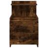 Stylish Bedside Cabinet with 2 Drawers in Smoked Oak