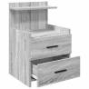 Grey Sonoma Bedside Cabinet with 2 Drawers - Stylish Storage