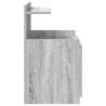 Grey Sonoma Bedside Cabinet with 2 Drawers - Stylish Storage