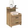 Bedside Cabinets 2 pcs - Artisan Oak with 2 Drawers | HipoMarket