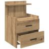 Bedside Cabinets 2 pcs - Artisan Oak with 2 Drawers | HipoMarket